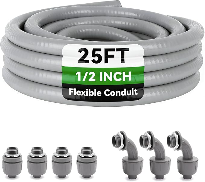 25 Ft Liquid-Tight Conduit and Connector Kit by Ohhose