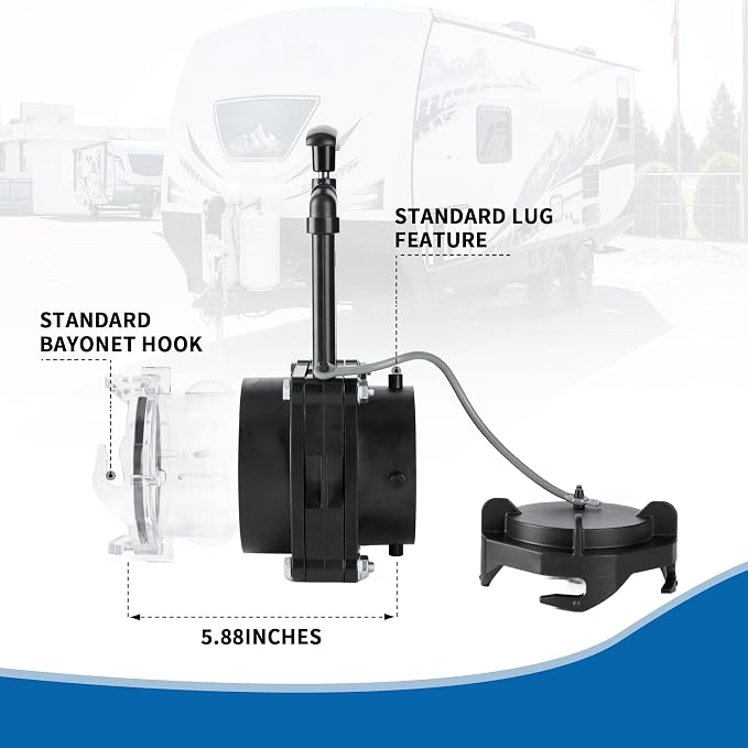 Twist-On Waste Valve RV Gate Valve - Image 5