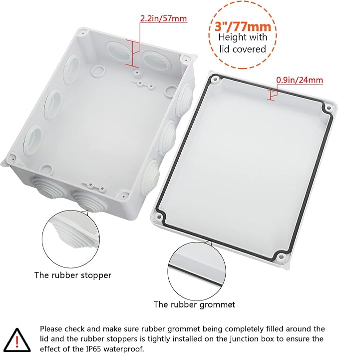 ABS Plastic Dustproof Waterproof IP65 Junction Box Universal Electrical Project - Image 4
