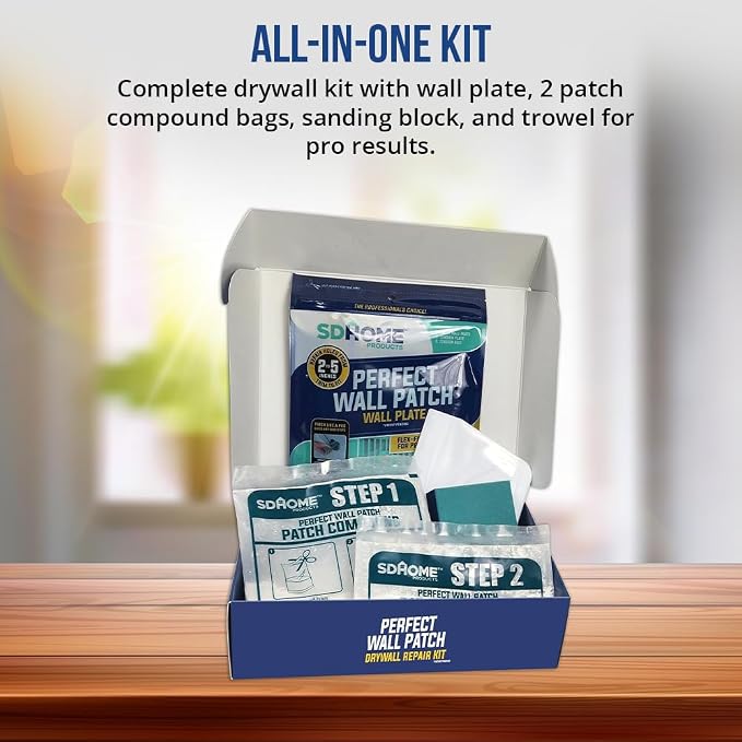Drywall Repair Kit by SD Home, Fix Large Holes Fast, Wall Plate, 2 Patch Dry - Image 3