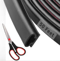 50 Feet D-Shape Rubber Weather Stripping Door Seal Strip, Fingwerk by Fingwerk