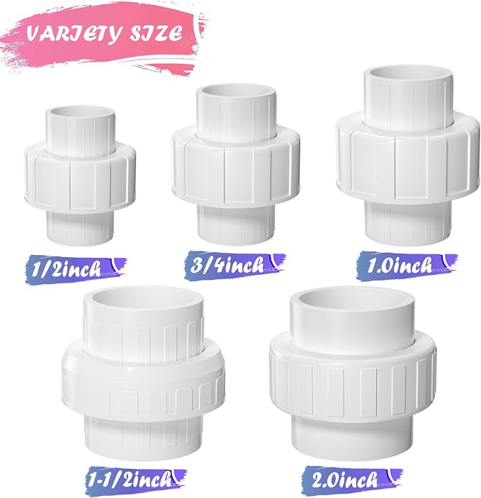 4PCS 1-1/2" PVC Union Coupling, Furniture Grade PVC Union - Image 5