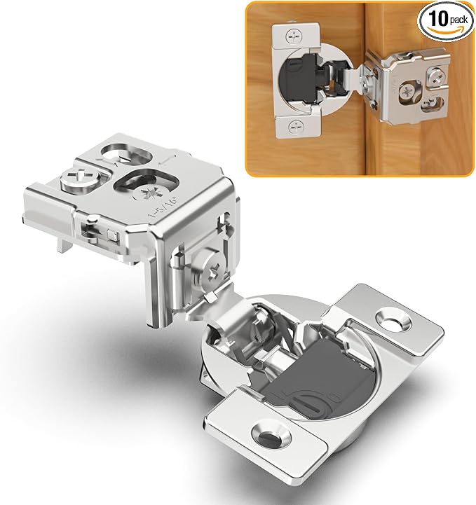10 Pack 1-5/16" Overlay 4D Soft Close Concealed Hinges by CHIBERY-US