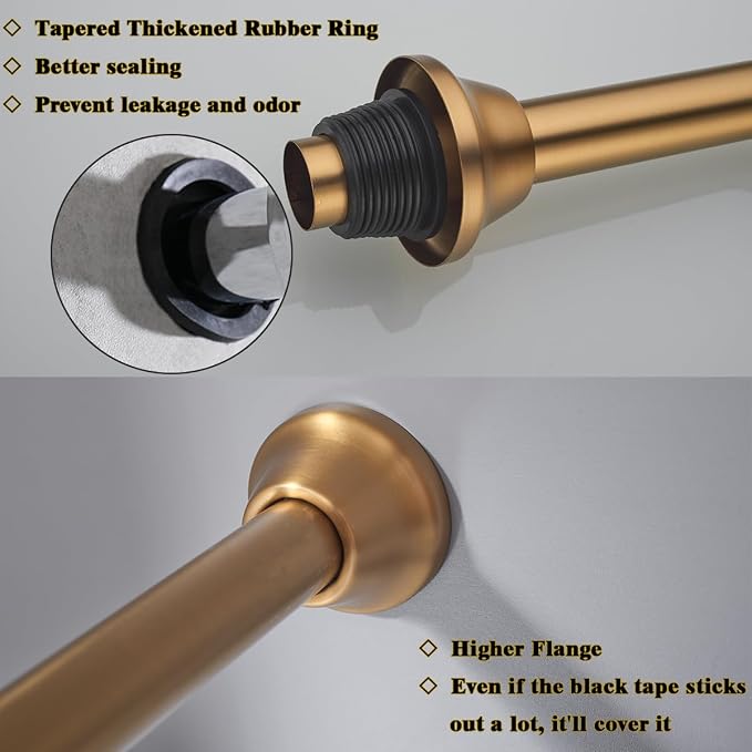 RANDOM Brass P Trap Bathroom Sink U-Shape 1-1/4 inch Sink Trap - Image 7
