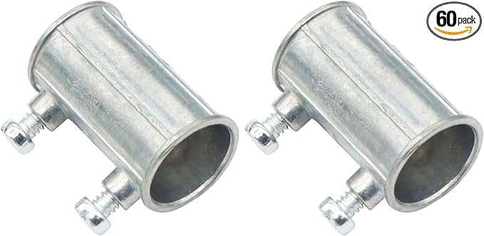 30 Pieces 1/2" EMT Set Screw Type Conduit Coupling, Metallic Die-Cast Conduits by Xadnitu