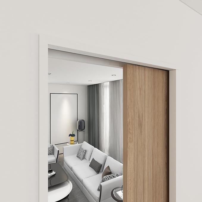 JUBEST 5.3FT Commercial Grade Pocket Door Hardware and Track Set, Sliding Door - Image 8