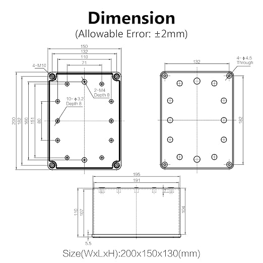 Junction Box IP67 Waterproof Dustproof ABS Plastic Project Box - Image 6