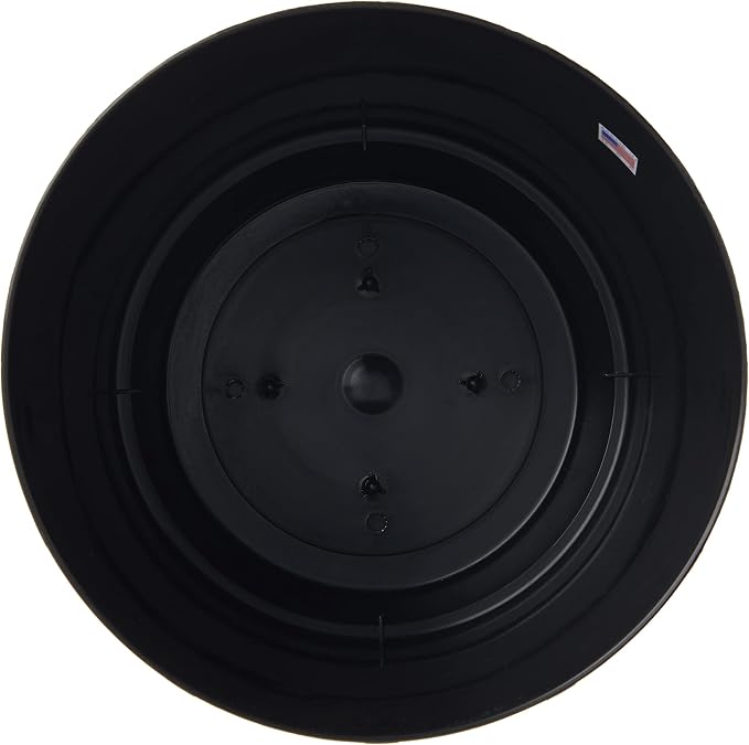 Novelty Majestic Full Depth Round Cylinder Pot, Glossy Black - Image 2
