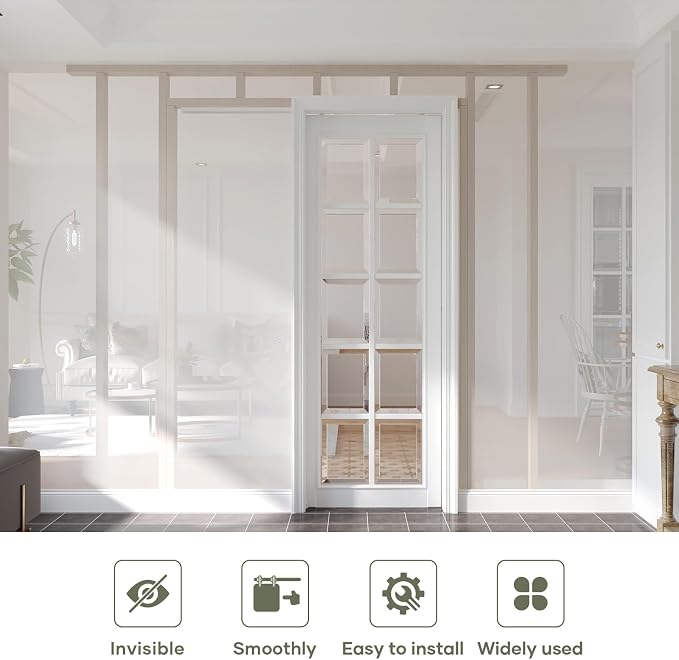 5FT/60in Pocket Doors Hardware Kits, Commercial Grade, Aluminum Box Rail Kit - Image 2