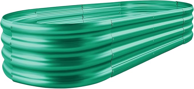 Land Guard Galvanized Raised Garden Bed Kit, Galvanized Planter Raised Garden by Unknown