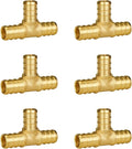 6-Pack 1/2" PEX Tee, PEX Fittings 1/2 Inch Tee | Brass by SUNGATOR
