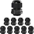 10 Pack NPT 1/2" Cable Glands Waterproof Adjustable 6-12mm Cable Connectors by LeMotech