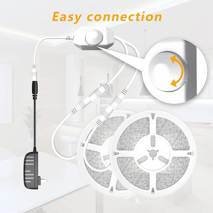 Warm White LED Strip Lights, 50ft Dimmable 3000k Warm White Led Light Strip - Image 3