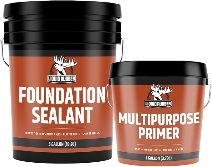 Liquid Rubber Foundation and Basement Sealant & Multi-Purpose Primer Kit - 5g by LiquidRubber