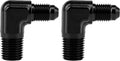 EVIL ENERGY 4AN to 1/4" NPT Male 90 Degree Fitting Adapter Aluminum 2PCS by EVILENERGY