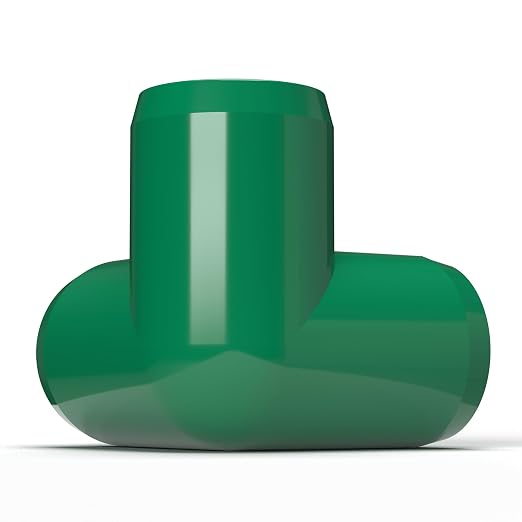 1” 3-Way Elbow Furniture Grade PVC Fitting in Green, Made in USA, UV-Resistant - Image 8