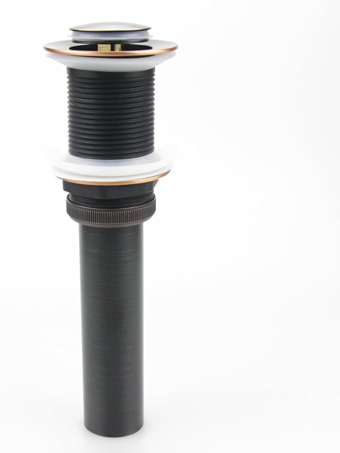 Bathroom Sink Pop Up Drain Without Overflow, Small Cap, Oil Rubbed Bronze - Image 2