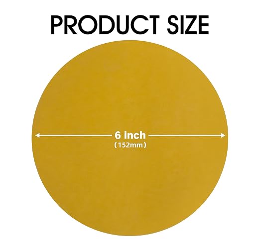100 PCS 6 Inch Gold PSA Sanding Discs 600 Grit Self Adhesive Sticky-Back - Image 3