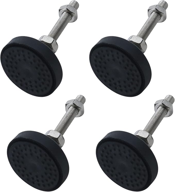 Antrader 4Pcs M8 x 2 Inch Steel Adjustable Leveling Feet, 2 Inch Nylon Base | by Antrader
