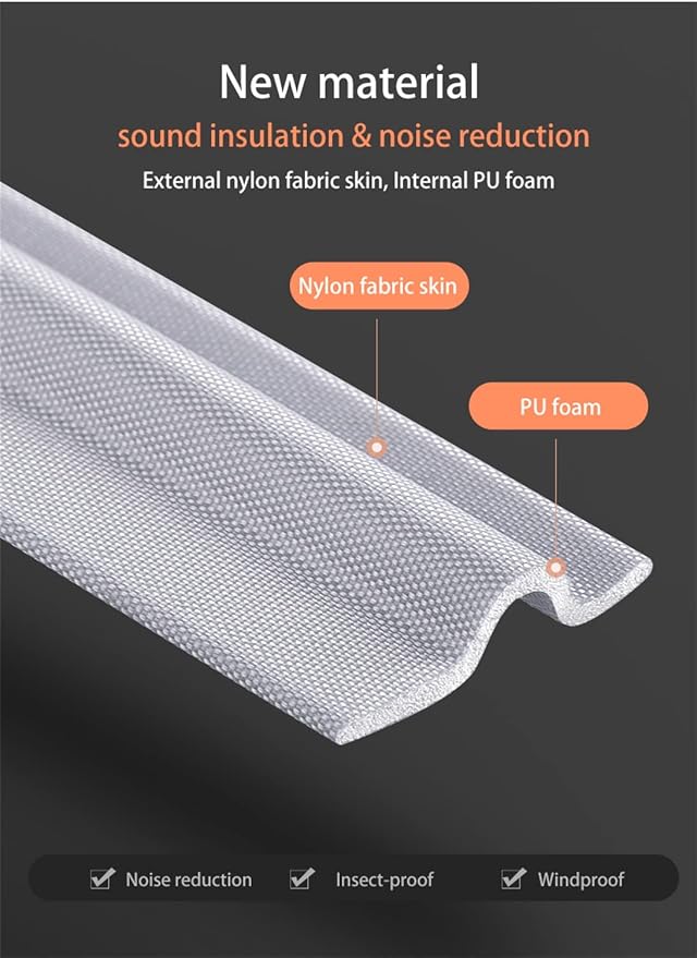 80IN Self Adhesive Window Gap Sealing Strip, Windproof Soundproof Weather - Image 2