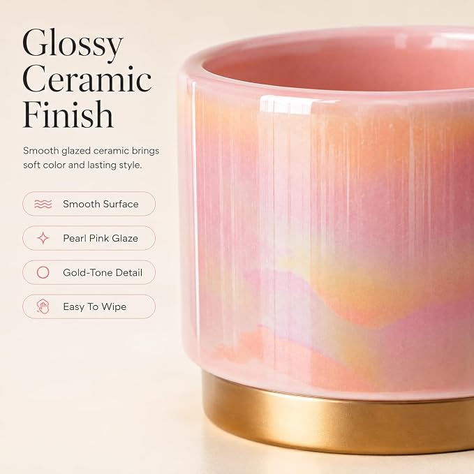 Gepege Ceramic Plant Pots for Indoor Plants, Planters - Image 2