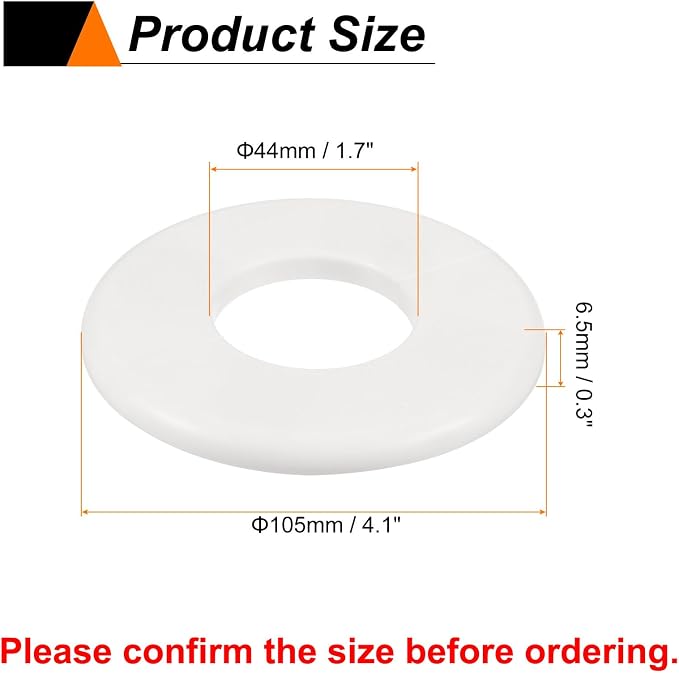 HARFINGTON 2pcs Wall Split Flange 44mm/1.7" Self-Adhesive Plumbing Cover Plates - Image 2