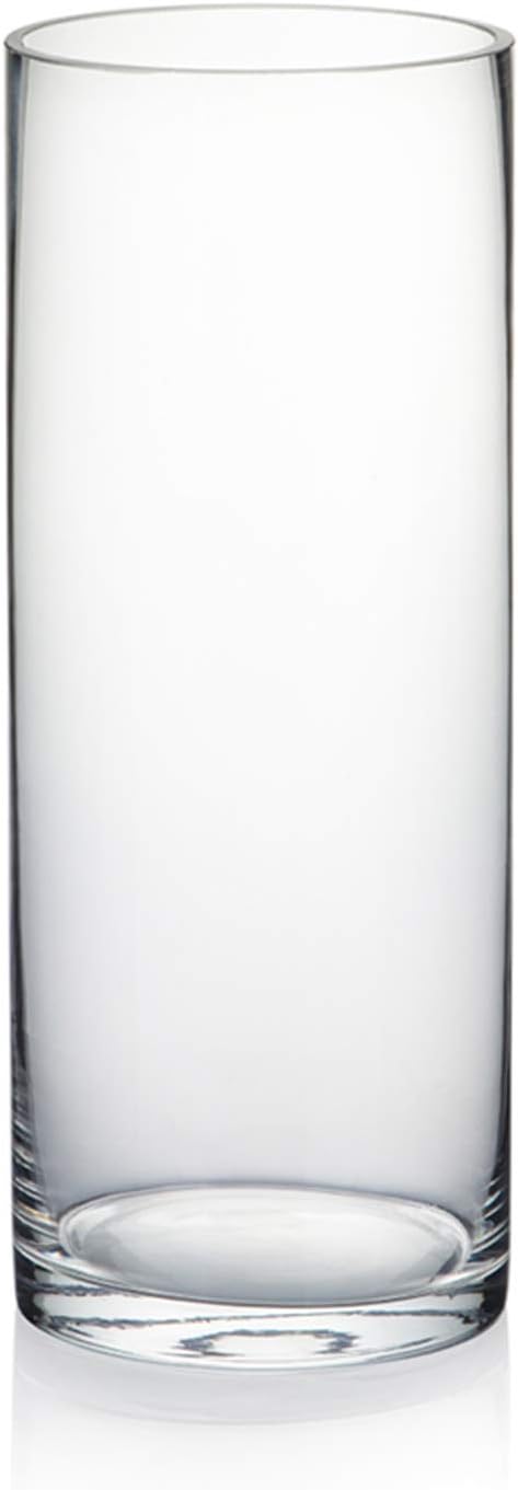 WGVI Quality Thick Weighted Clear Cylinder Glass Vases, Flower Arrangement by WGVInternational-OpusGlassware