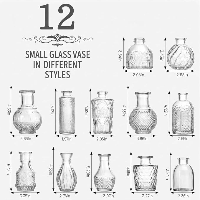 Mini Bud Vases Centerpieces for Tables, Small Flower Vases Suitable for - Image 2