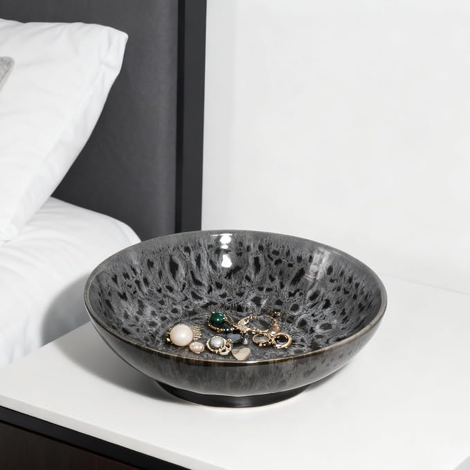 Ceramic Fruit Bowl, 10.2" Decorative Bowl, Large Fruit Bowl - Image 8