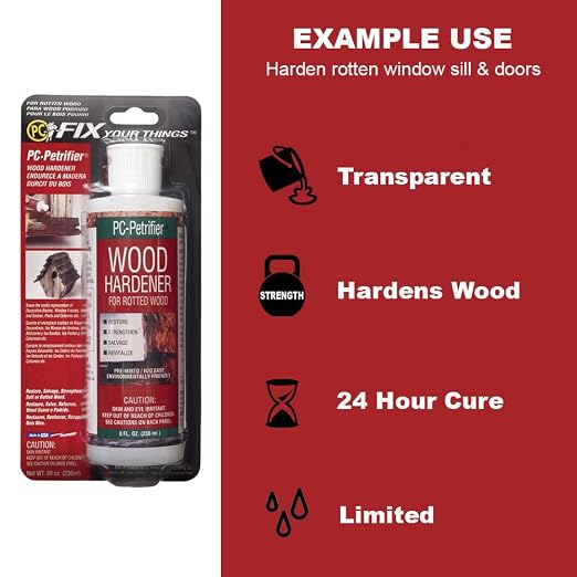 PC-Products PC-Woody Wood Repair Epoxy Paste, Two-Part 12 oz, and PC-Petrifier - Image 6
