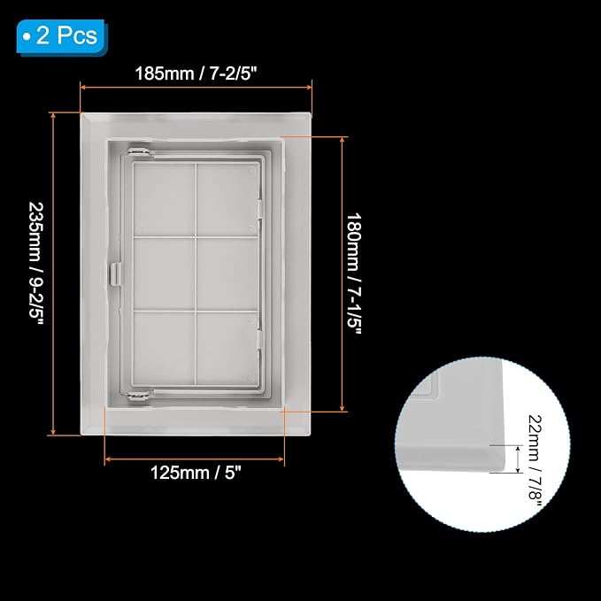 PATIKIL 8x6 inch Removable Hinged Access Panel - Image 2