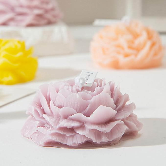 Peony Flower Shape Candle, Soy Wax Scented Decor - Image 5