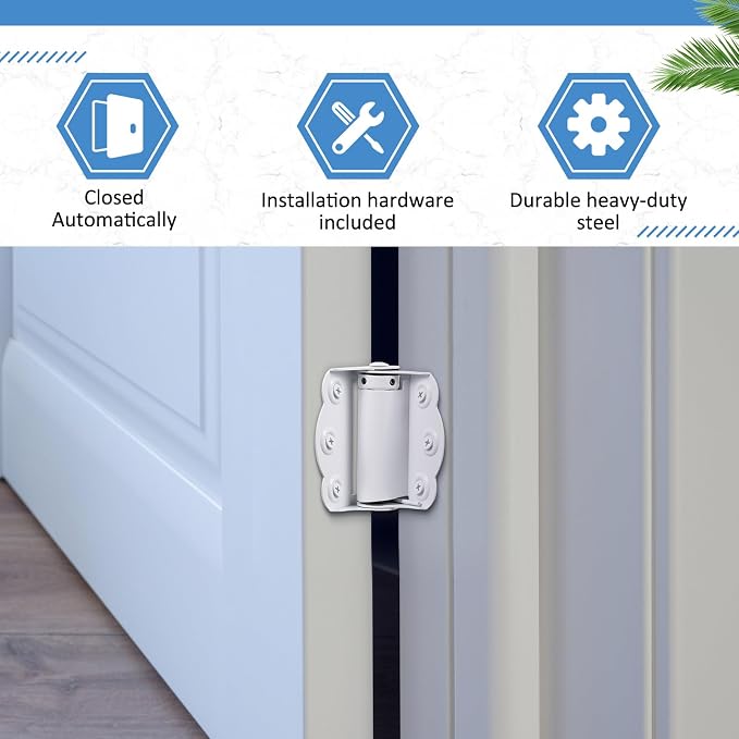 Zonon 4 Pack Self Closing Screen Door Hinge 2 3/4" Adjustable Heavy Duty Steel - Image 4