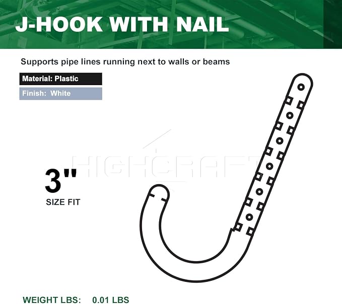 Highcraft PXJHNG003-10 PEX Support J-Hook Hanger - Image 7