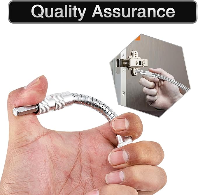1 Pcs Mixed Drive Flexible Socket Extension Bar Adapter -150mm, 6.35mm Alloy - Image 3