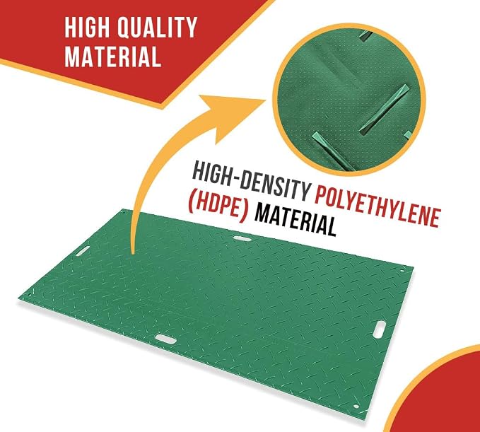 4' x 8' Green Ground Protection Mats - Image 4