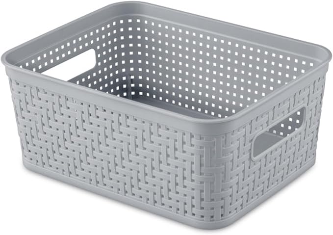 Sterilite 16 Pack Plastic Storage Bin Organization Containers, Short Baskets - Image 8