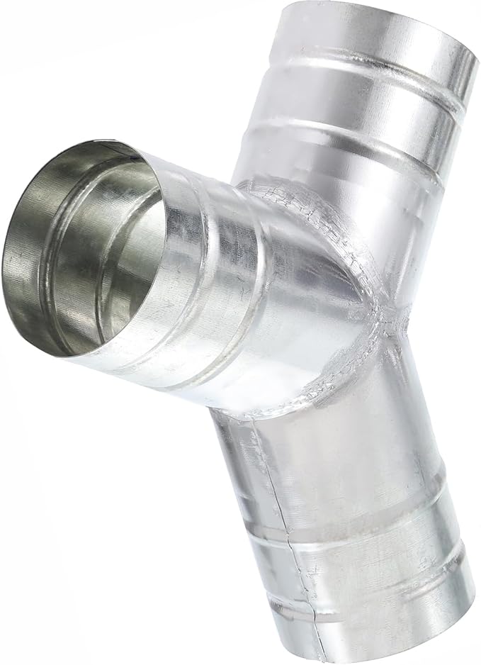 3 Inch Y Shape Duct Connector 3 Way 90 Degree Galvanized Steel by PURIFRIZ