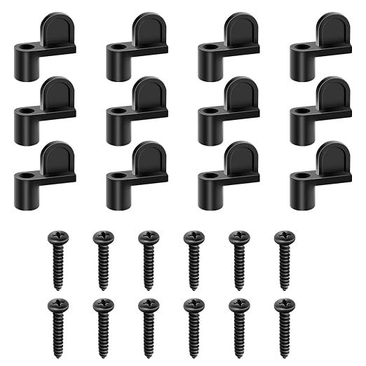 12 Pack 3/8'' Window Screen Clips, Diecast Door Glass Screen Door Clips | - Image 7