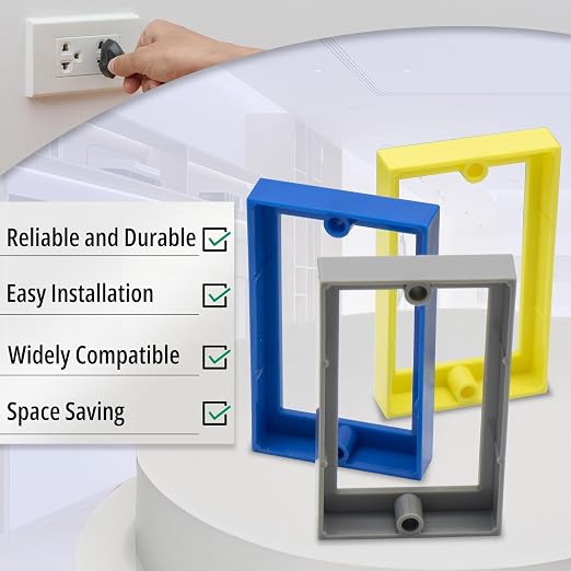 Single Gang Outlet Box Extender, 3/4 in, 1 Pack - Image 3