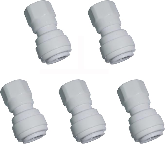 YZM Push-to-Connect Faucet Adapter, Double O-Ring Seal, 3/8" Tube OD x 7/16"-24 by YZMSZ