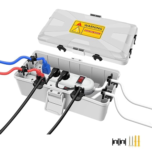 NineLeaf Grey Outdoor Electrical Box, Weatherproof Connection Box | IP54 by NineLeaf
