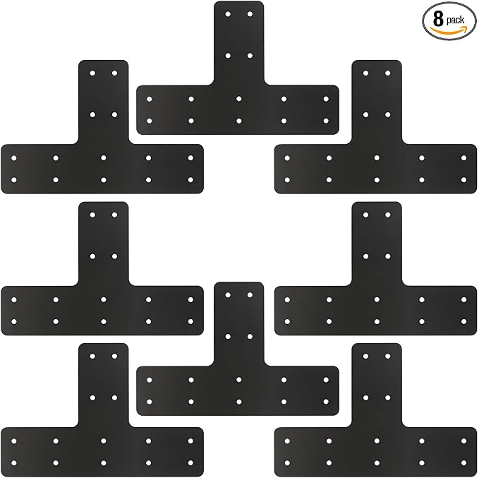 8 Pack 12×8 T Post Timber Brackets, Post to Beam Connector | by AOKLIT