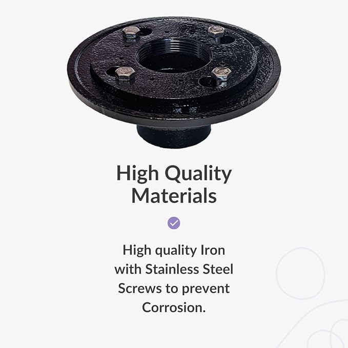 2 Inch Cast Iron Shower Drain Base - Image 3