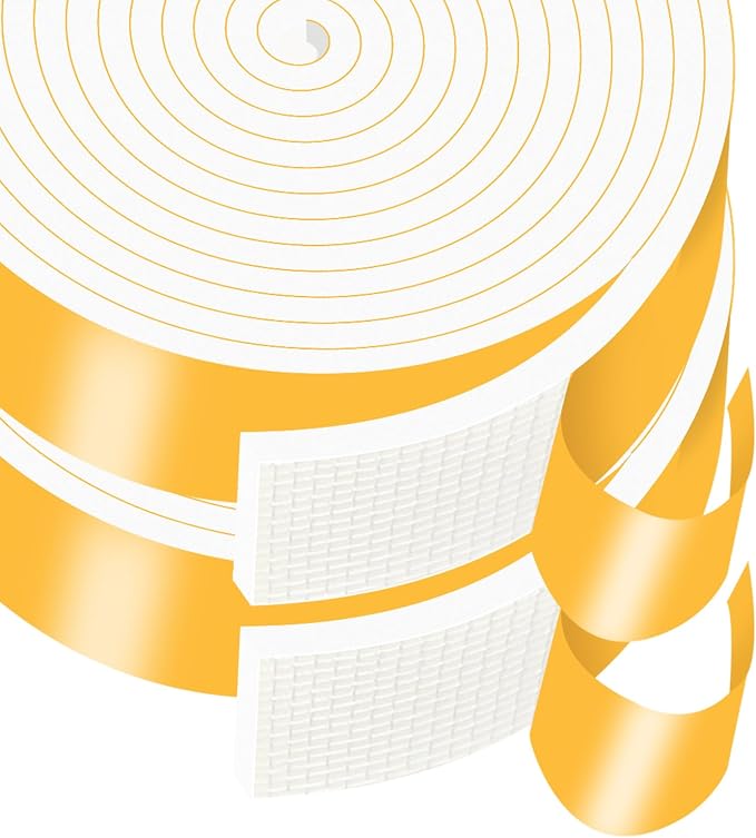 Foam Weather Stripping Tape, High Density CR, 3/4 in x 1/8 in x 13Ft | Weather by MIKONIYA