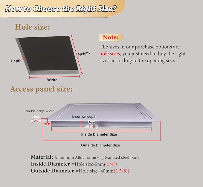 White Drywall Access Panel - Image 6