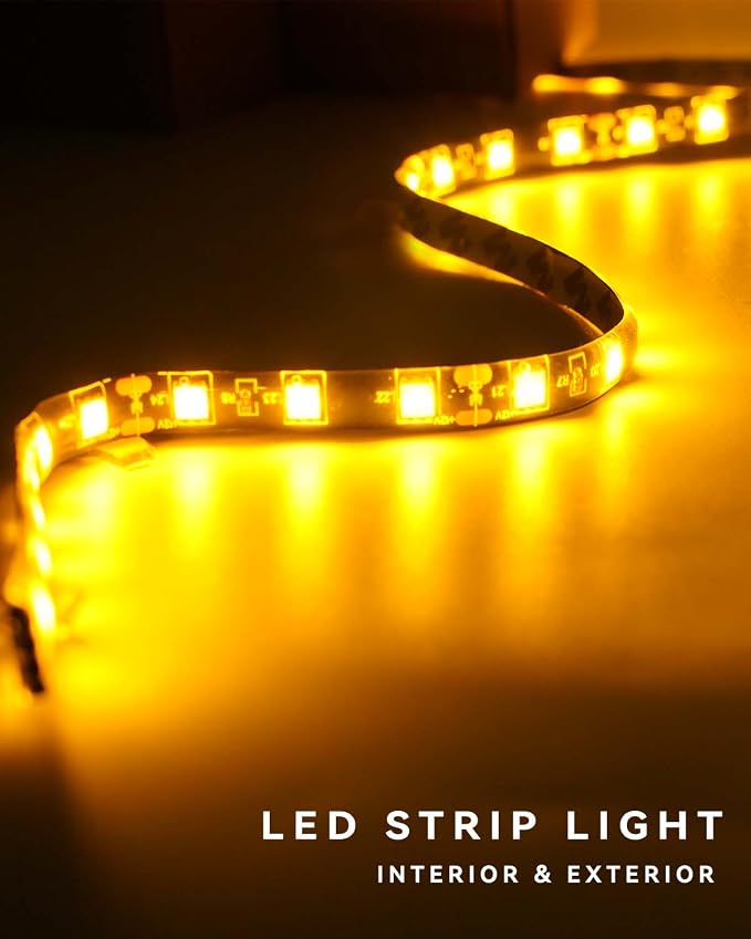 Keiurot 12V Led Light Strip for Cars 24Inch Connectable & Waterproof, - Image 5