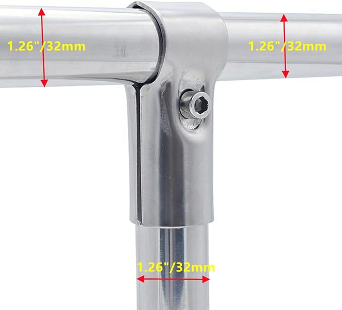 6 Sets of T Clamps, Stainless Steel, Pipe Clamps, 1-1/4" OD - Image 3
