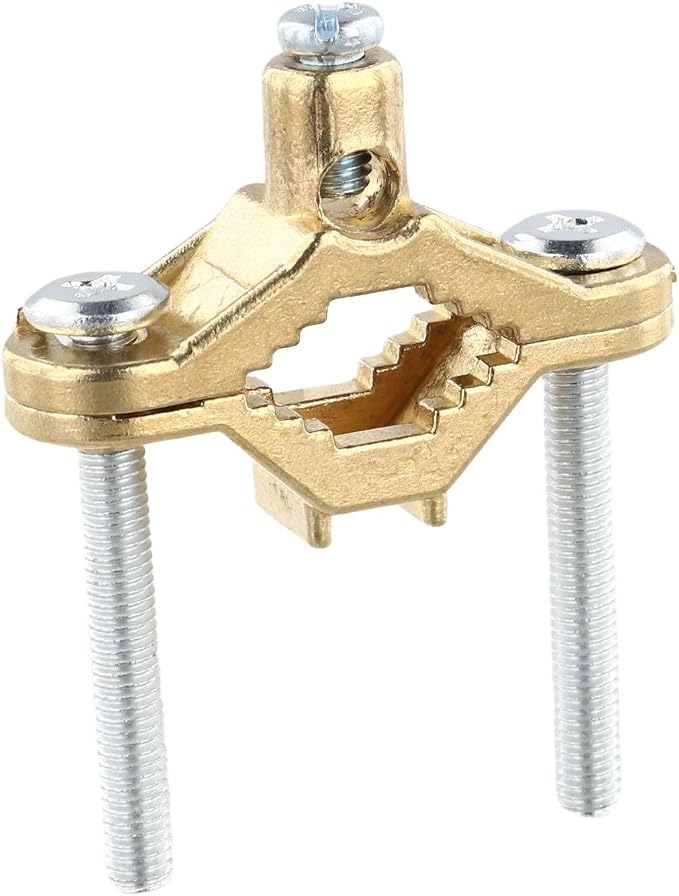 Copper Alloy Ground Clamp Set for Bonding to Water Pipe & Steel Conduit - Image 2