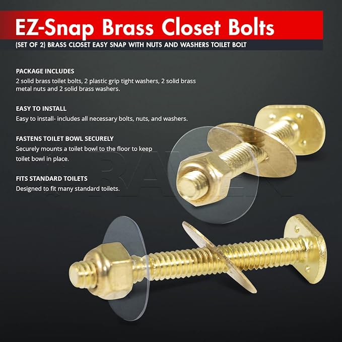 Raven KCFA-36534 Brass Closet Bolts Easy Snap - Image 3